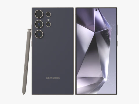 Samsung Galaxy S24 Ultra Tytanowy Fioletowy Model 3D