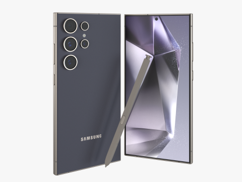 Samsung Galaxy S24 Ultra Titanium Violet 3D Model
