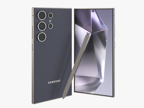 Samsung Galaxy S24 Ultra Titanium Violet 3D Model