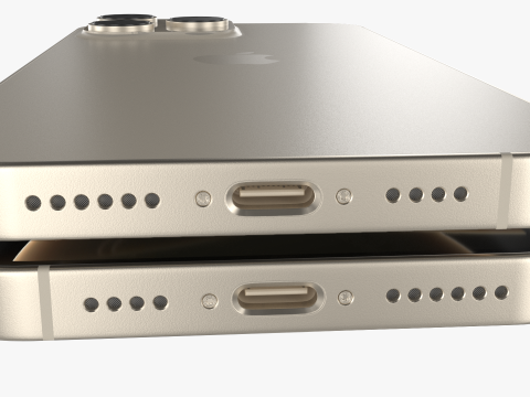 IPhone 16 Pro and 16 Pro Max Natural Titanium 3D Model