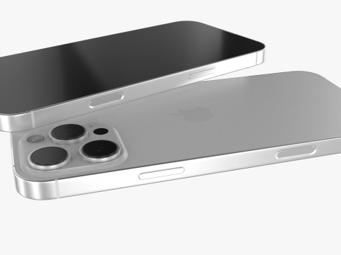 IPhone 16 Pro and 16 Pro Max White Titanium 3D Model