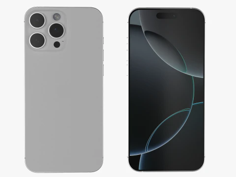 IPhone 16 Pro and 16 Pro Max White Titanium 3D Model