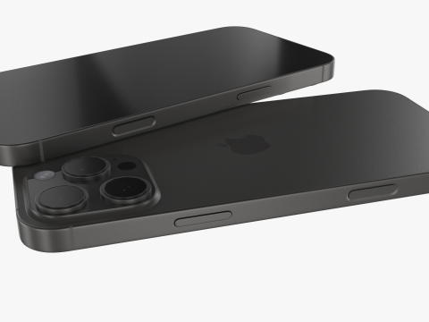 IPhone 16 Pro and 16 Pro Max Black Titanium 3D Model