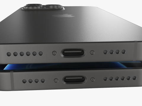 IPhone 16 Pro and 16 Pro Max Black Titanium 3D Model