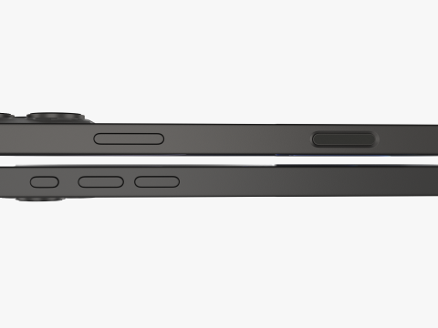 IPhone 16 Pro and 16 Pro Max Black Titanium 3D Model