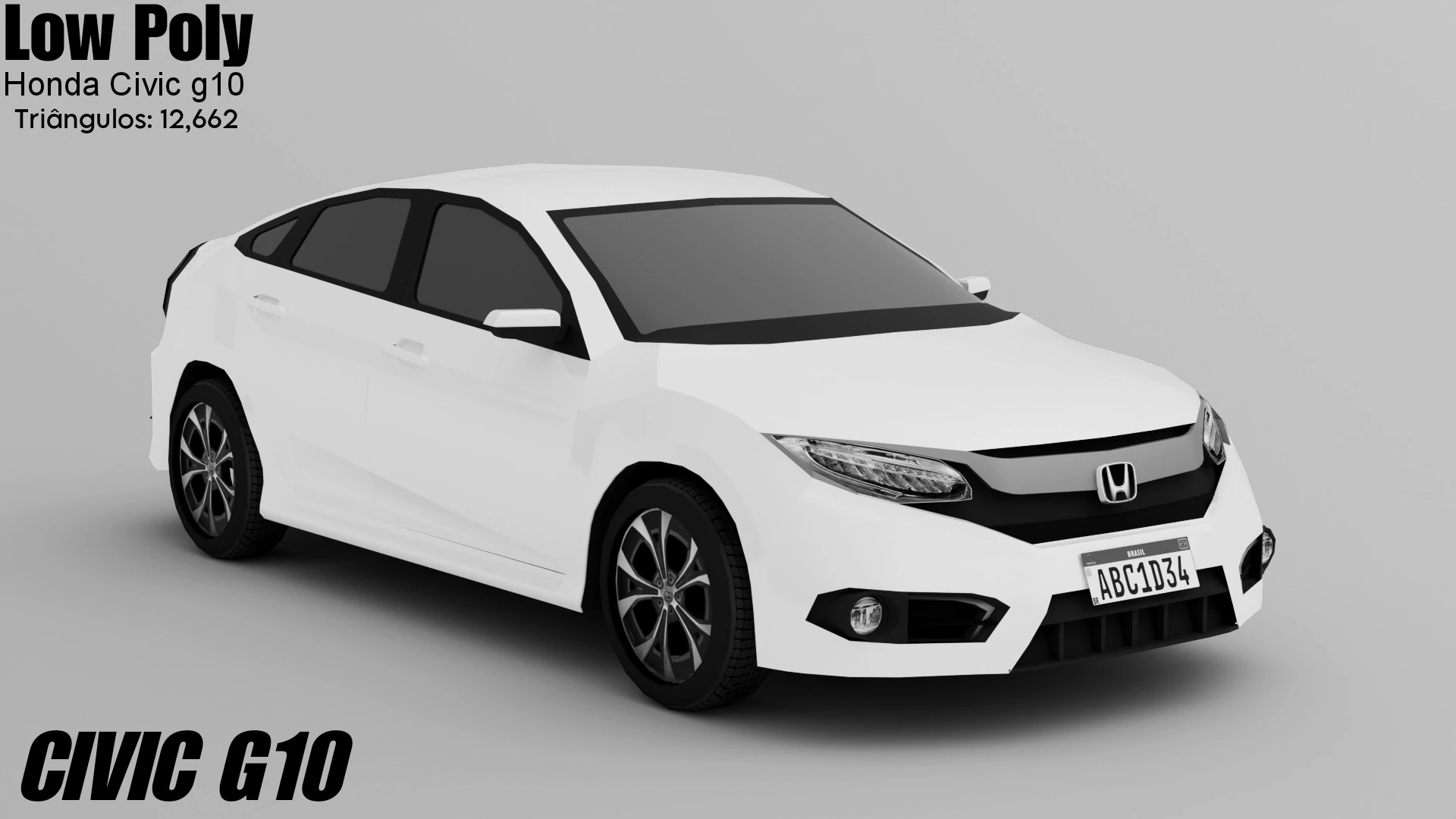 Honda Civic G10 3D Model .c4d .max .obj .3ds .fbx .stl .blend 