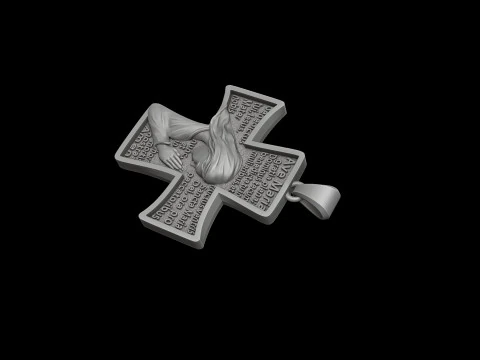 Pendant With Praying Holy Mary 3D print model 3D Print Model