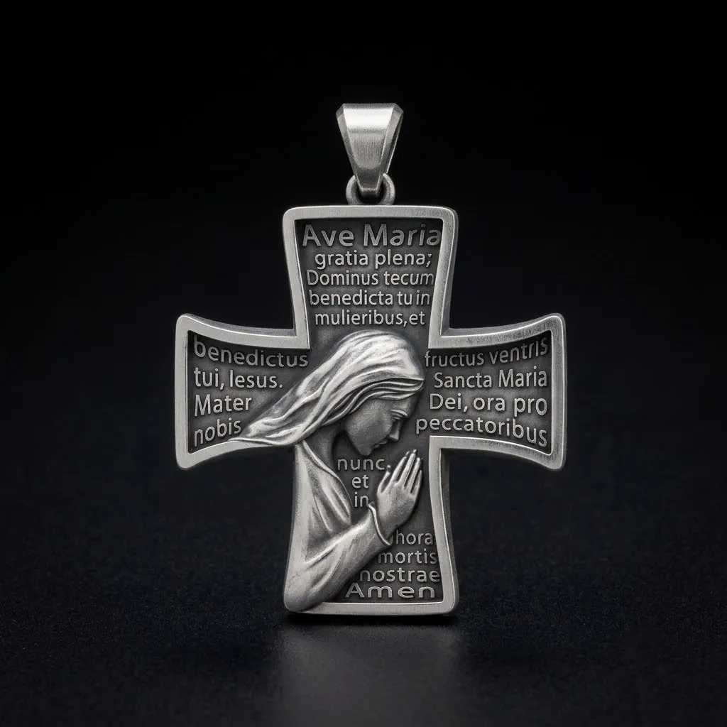 Pendant With Praying Holy Mary 3D print model 3D Print Model .c4d .max .obj .3ds .fbx .stl .blend 