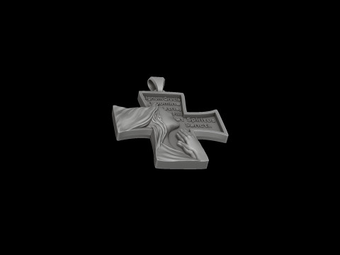 Pendant Holy Mary Praying 3D print model Modelo de impresión 3D
