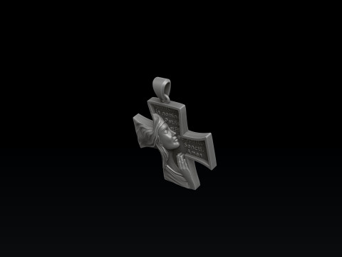 Pendant Holy Mary Praying 3D print model Modelo de impresión 3D