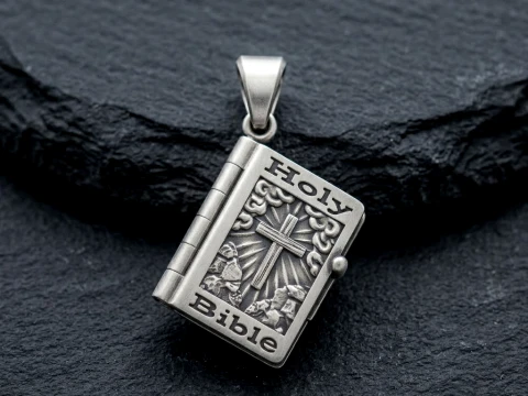 Holy Bible Book Pendant Pater Noster Prayer 3D print model 3D Print Model