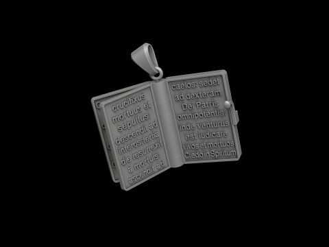 Holy Bible Book Pendant Credo Prayer 3D print model 3D Print Model