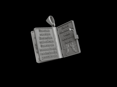 Holy Bible Book Pendant Credo Prayer 3D print model 3D Print Model