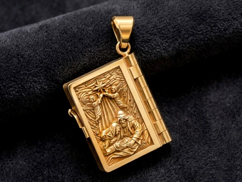 Holy Bible Book Pendant Credo Prayer 3D print model 3D Print Model