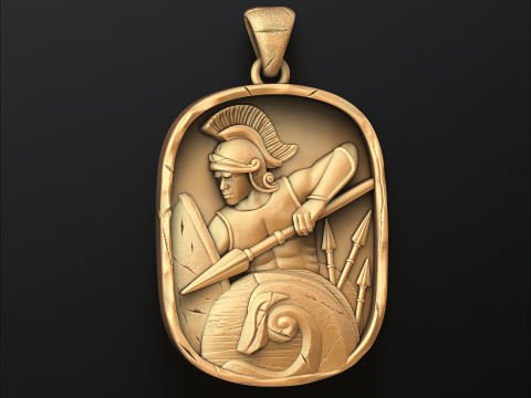 Roman Soldier Pendant 3D print model 3Dプリントモデル