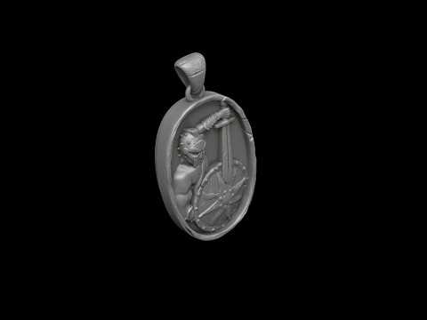 Gladiator Pendant 3D print model 3Dプリントモデル