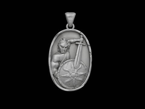 Gladiator Pendant 3D print model 3Dプリントモデル