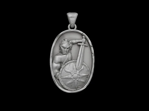 グラディエーター ペンダント 3D プリント モデル 3Dプリントモデル