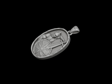 Gladiator Pendant 3D print model 3Dプリントモデル