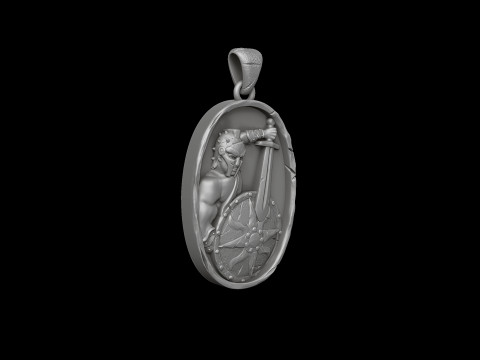 Gladiator Pendant 3D print model 3Dプリントモデル
