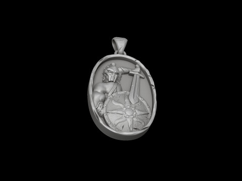 Gladiator Pendant 3D print model 3Dプリントモデル