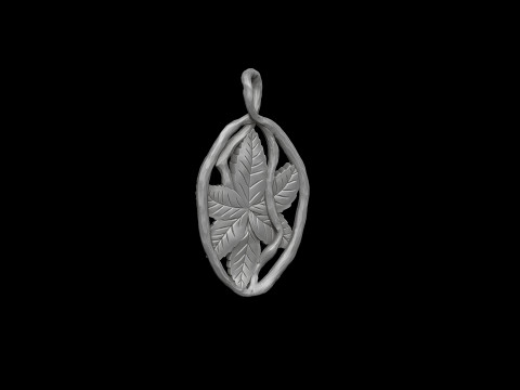 Rose Pendant 3D print model 3Dプリントモデル