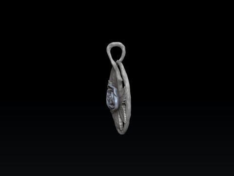 Rose Pendant 3D print model 3Dプリントモデル