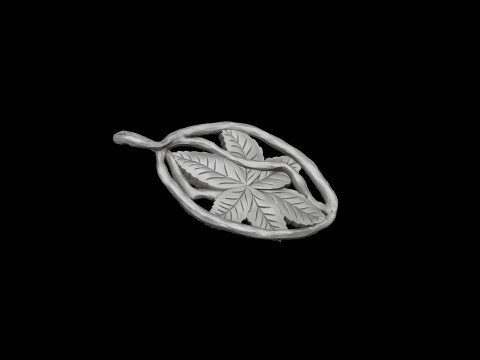 Rose Pendant 3D print model 3Dプリントモデル
