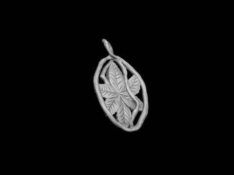 Rose Pendant 3D print model 3Dプリントモデル