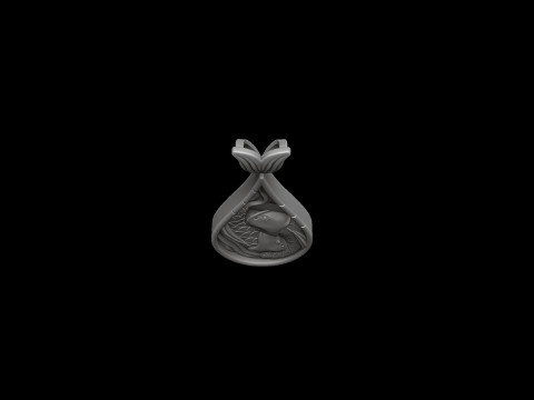 Fish Pendant 3D print model 3Dプリントモデル