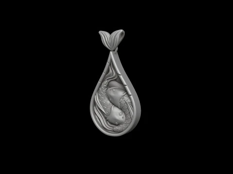 Fish Pendant 3D print model 3D Print Model