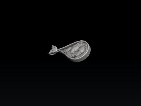 Fish Pendant 3D print model 3Dプリントモデル