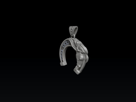 Horse Horseshoe Pendant 3D print model Model do druku 3D