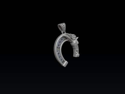 Horse Horseshoe Pendant 3D print model Model do druku 3D