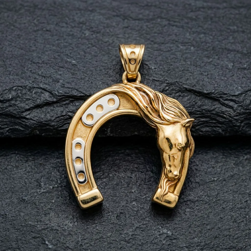 Horse Horseshoe Pendant 3D print model 3D Print Model .c4d .max .obj .3ds .fbx .stl .blend 