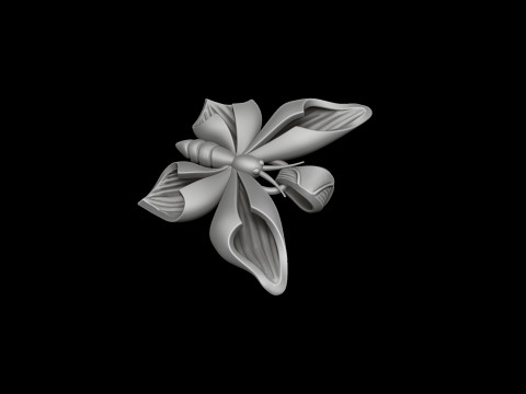 Butterfly Pendant 3D print model 3Dプリントモデル