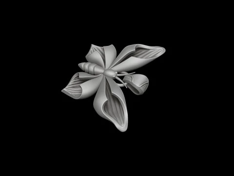 Modello di stampa 3D con pendente a farfalla Modello di stampa 3D