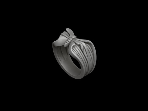 Butterfly Ring 3D print model 3Dプリントモデル