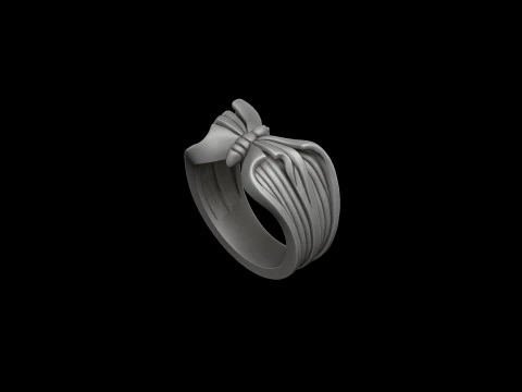 バタフライリング 3D プリントモデル 3Dプリントモデル