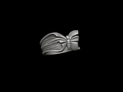 Butterfly Ring 3D print model 3Dプリントモデル