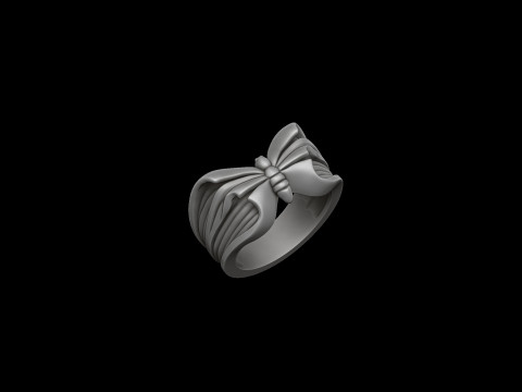 Butterfly Ring 3D print model 3Dプリントモデル