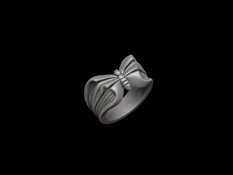 バタフライリング 3D プリントモデル 3Dプリントモデル
