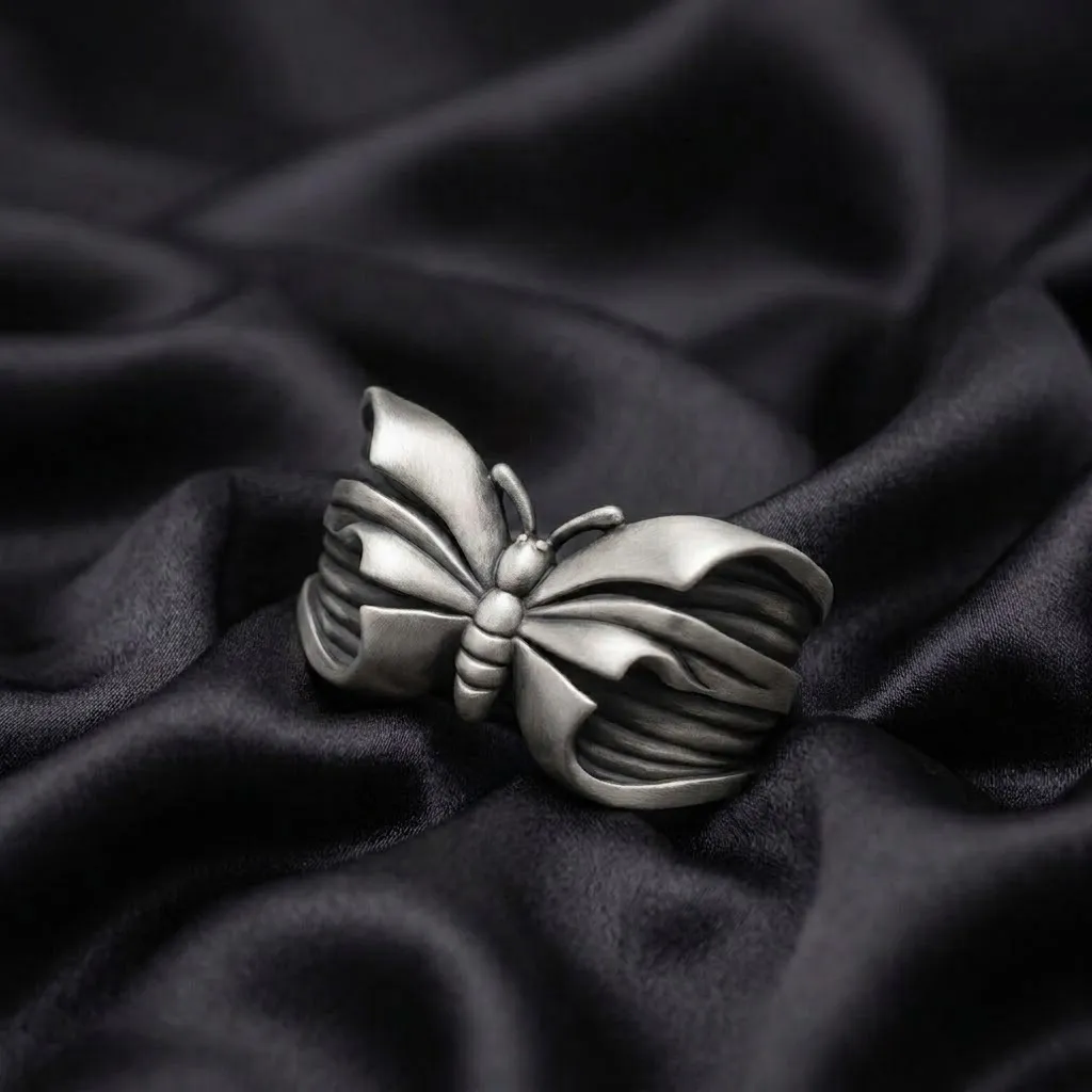 Butterfly Ring 3D print model 3D Print Model .c4d .max .obj .3ds .fbx .stl .blend