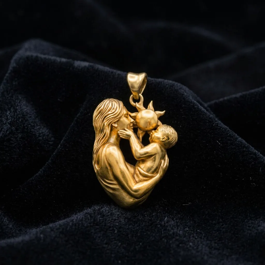 Mother Baby Pendant 3D print model 3D Print Model .c4d .max .obj .3ds .fbx .stl .blend