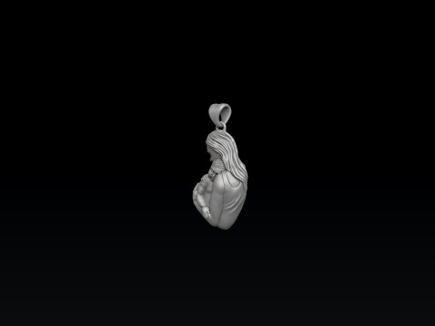 Mother Baby Pendant Version 2 3D print model 3Dプリントモデル