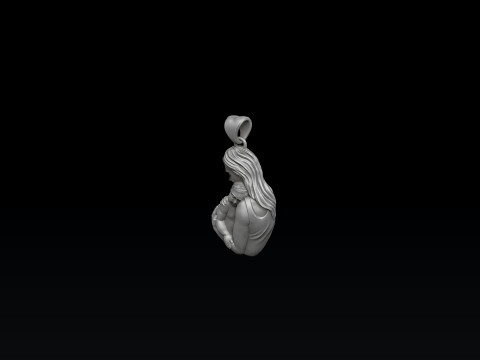 Mother Baby Pendant Version 2 3D print model 3Dプリントモデル