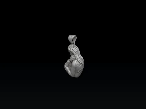 Mother Baby Pendant Version 2 3D print model 3D Print Model