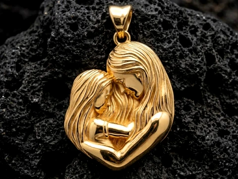 Mother Daughter Pendant 3D print model 3D Print Model