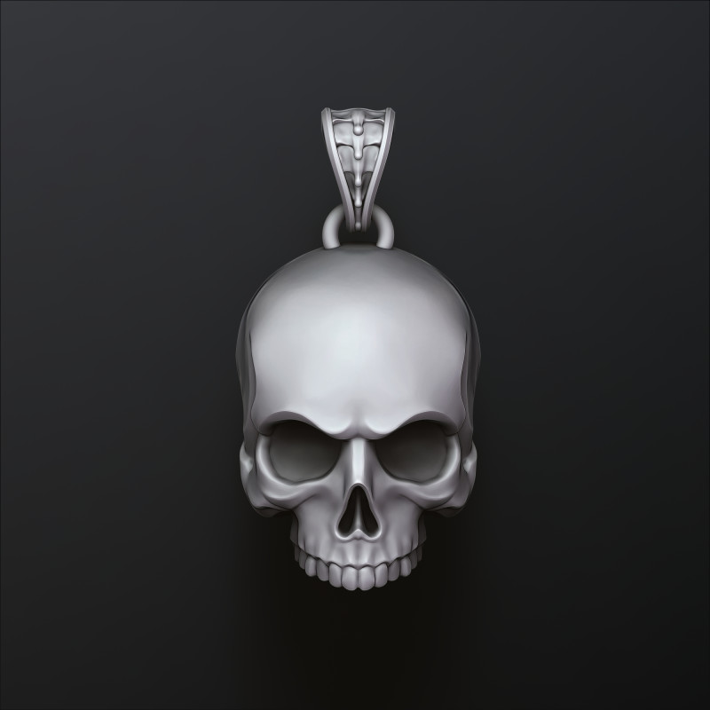 Skull Pendant 3D print model Modèles 3D en vedette .c4d .max .obj .3ds .fbx .stl .blend