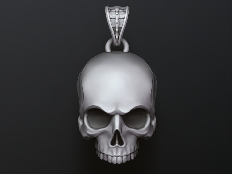 Skull Pendant 3D print model 3Dプリントモデル